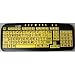 EZSee by DC New and Improved - Large Print English QWERTY Keyboard - Vivid Black Letter on Yellow BackGround Wired USB Connection - For Visually Impaired, Low Light, or Weak Vision