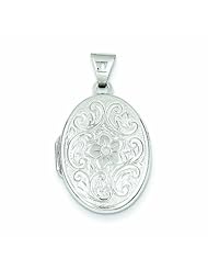 Genuine .925 Sterling Silver Oval Floral Locket 1.5 Grams. 100% Satisfaction Guaranteed.