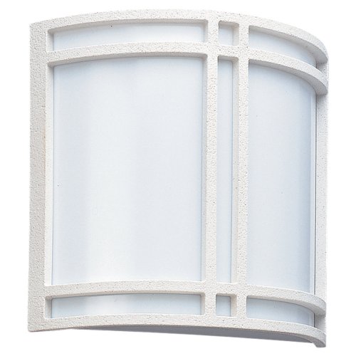 Sea Gull Lighting 8960PBLE-15 Two-Light Piedmont Fluorescent Wall Lantern with Acrylic White Diffuser, White