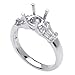 0.29 ctw. Semi Mount 950 Platinum Engagement Ring