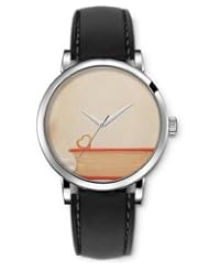 SPRAWL Aanalog Fashion Series Silver Ladies Watches of Genuine Black Leather Strap,Unique Wrist Watch for Women Girls Designed with Heart in book