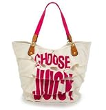 Juicy Couture Large Gen Y Ruffle V Terry Shopper Bag Tote White Pink