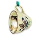 Collie Sable Dog Teacup Green Holiday Ornament
