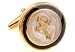 Black White Pearl Round Enamel Gold Religion Religious Cross Cufflinks Cuff Links