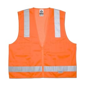 Glowear 8250Z Class 2 Surveyors Vest, Orange, S M by Ergodyne