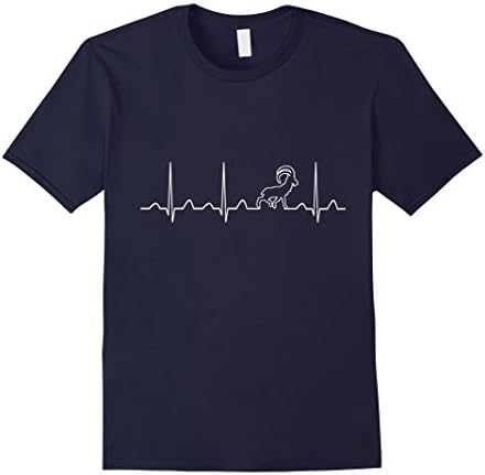 Men's Goat Heartbeat T-shirt Medium Navy