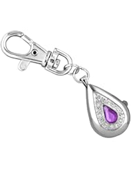 JAS Unisex Novelty Belt Fob/Keychain Watch Tear Silver Tone