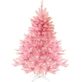 4' Foot Pink Pre Lighted Christmas Tree Prelit