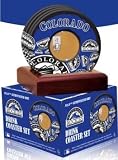 Colorado Rockies unsigned Coasters With Game Used Dirt (Set of 4)- MLB Hologram