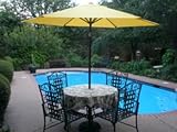 Yellow Patio Umbrella 8 foot with Crank and Handle