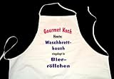 Eigenschaften Mc Shirt Saarbrücken  / WASCHBRETTBAUCH IN BIERRÖLLCHEN; Grill Schürze, weiß