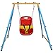 KLB Sport Baby Toddler Indoor/Outdoor Metal Swing Set (Blue, Red, Yellow)