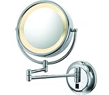 IMAGE OF Kimball & Young 95345HW Double Sided Wall Mirror with Chrome Frame, 8.75-Inch