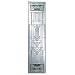 Mission Style White Vertical Art Glass Panel Wall Hanging Suncatcher 42 x 10