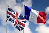 Wallmonkeys Peel and Stick Wall Decals - The Flag of France and England - 48