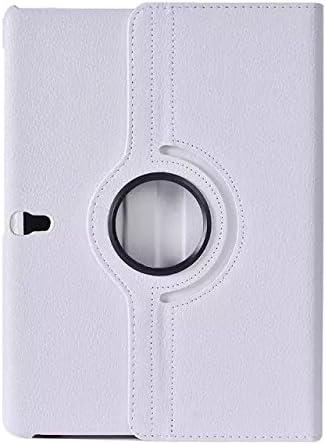 FOOMY Samsung Galaxy Tab S 10.5 Case,Samsung Galaxy Tab S T805 Case,Samsung Galaxy Tab S T800 Case,360 Degree Rotating Classic Retro Litchi lines Design Ultra Slim Lightweight Smart-shell Stand Cover Case for Samsung Galaxy Tab S 10.5 With Smart Cover Auto Sleep / wake White