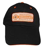 MLB BALTIMORE MD ORIOLES BIRDS BLACK ORANGE HAT CAP ADJ