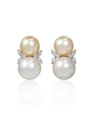 Diamond and South Sea Pearl 18k White Gold Earrings