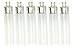 Pack of 6 F13T5/WW Straight 13 Watt T5 Linear Fluorescent Tube Light Bulb, Warm White, 3000K Super Long Life Light Bulbs
