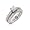 Eve's Addiction Vintage Style Princess Cut Engagement Ring Set, 5