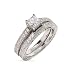 Eve's Addiction Vintage Style Princess Cut Engagement Ring Set