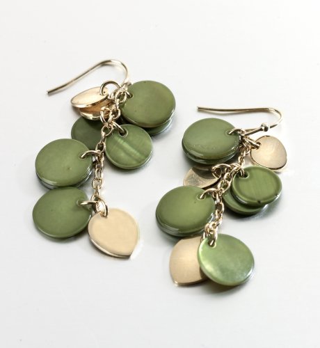 Multi Disc Chain Drop Earrings