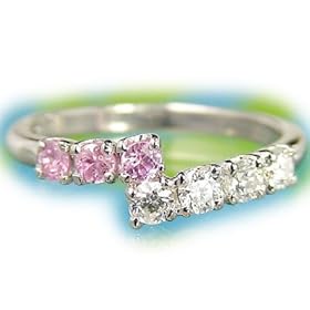 【クリックで詳細表示】[アトラス] Atrus ピンクサファイア リング ダイヤリング プラチナ900 リング 指輪 プラチナリング ファッションリング： ジュエリー通販