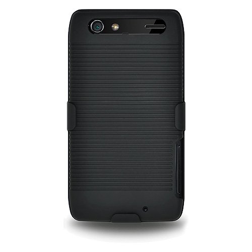 Amzer AMZ93647 Shellster for Motorola Droid RAZR MAXX XT912 - Retail Packaging - Black