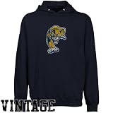 NCAA Florida International Golden Panthers Navy Blue Distressed Logo Vintage Lightweight Pullover Hoody