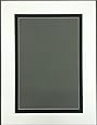 18x24 White & Black Double Picture Mats with White Core Bevel Cut for 13x19 Pictures