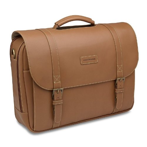 Hartmann J Reserve Belting Leather Saddle Laptop Briefbag - Natural Belting