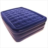Smart Air Beds Supreme Coil Beam Flocked Top Raised Inflatable Air Bed Mattress Queen