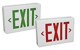 Hubbell Lighting Compass ECSXWGEB3 Emergency LED Exit Sign, Green Letters