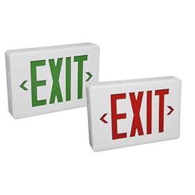Hubbell Lighting Compass ECSXWGEB3 Emergency LED Exit Sign, Green Letters by Hubbell