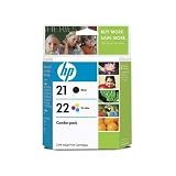 HP 21/22 Combo Black/Tri-color Inkjet Print Cartridge Packby HP