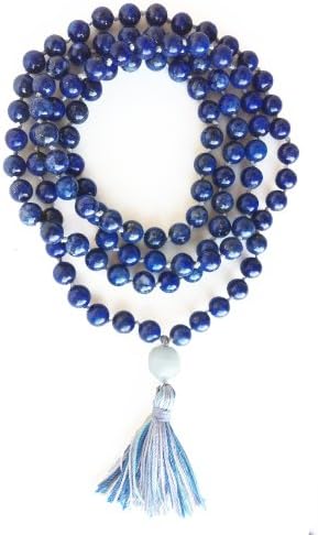 Mala Lapis Hand Knotted 108 Bead Prayer Mala (Dye Enhanced)