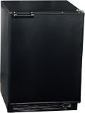Summit BI605BFF 24 Built-in Compact Refrigerator with Auto-Defrost, Bottom Condenser, Wire Shelves and Digital Thermostat: Black