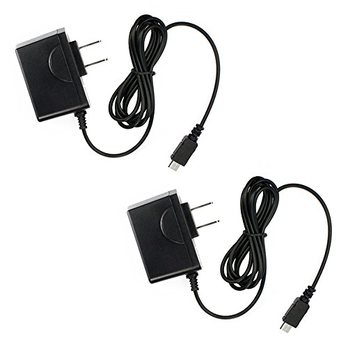 2 Pack Fenzer Black Home Wall Charger for Pantech P9090 Discover Perception