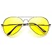 zeroUV - Classic Metal Frame Yellow Tinted Night Driving Aviator Sunglasses
