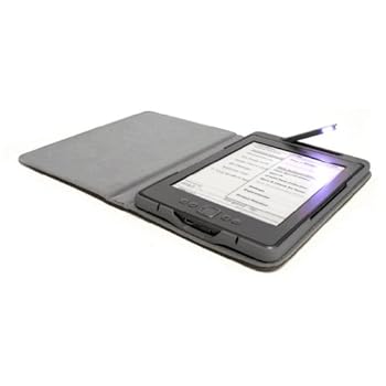 Housse étui luxe aspect cuir noir + lampe LED intégrée pour Kindle 4 : liseuse sans fil, Wi-Fi intégré, écran 6 pouces (15cm), affichage encre électronique E-Ink (dernière / nouvelle génération, septembre 2011) Housse étui luxe aspect cuir noir + lampe LED intégrée pour Kindle 4 : liseuse sans fil, Wi-Fi intégré, écran 6 pouces (15cm), affichage encre électronique E-Ink (dernière / nouvelle génération, septembre 2011)