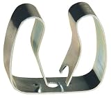 1 1/4 (A), 1 5/8 (B), Capacity - 3/4 to 1 1/8 dia., Bright Zinc with Chromate Dip, Spring Steel, Gripper Clip (1 Each)