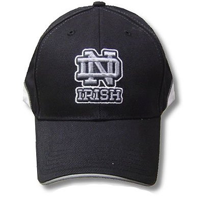 NCAA OFFICIAL NOTRE DAME IRISH LOGO CAP HAT BLACK ADJ