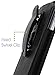 Samsung Galaxy S6 Edge Vertical Style Slide In Case Made In Genuine Leather With Strap Closure And Fixed Swivel Clip Black