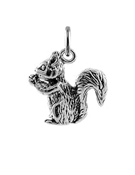Genuine Elegante (TM) Product. 925 Sterling Silver Squirrel Charm. 100% Satisfaction Guaranteed.