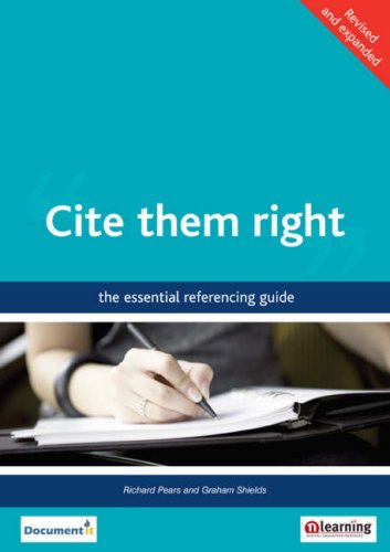 Cite them right: the essential referencing guide