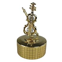 Violin 24k Gold Plated Swarovski Crystal Music Box Violin 24k Gold Plated Swarovski Crystal Music Box