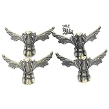 【ノーブランド 品】4本 バット形 ボックス 足 家具 コーナー フット 装飾 プロテクター カバー　ケースプロテクター