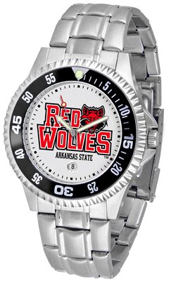 Arkansas State Red Wolves ASU NCAA Mens Steel Bandwrist Watch