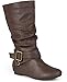 Journee Collection Womens Regular Sized and Wide-Calf Slouch Buckle Boot