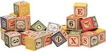 Uncle Goose Classic Embossed Alphabet Blocks ABC